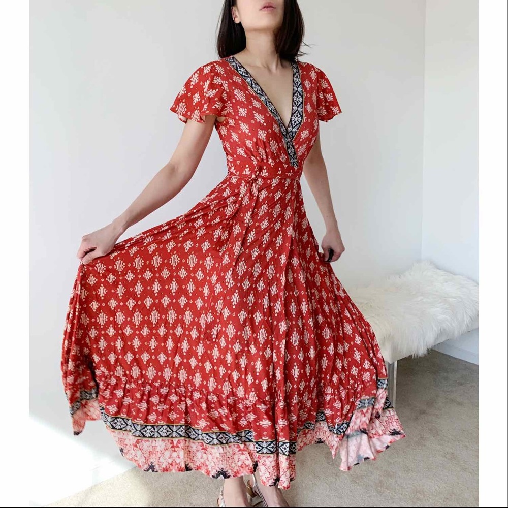 RACHEL Wrap maxi dress | - Picture 2 of 6
